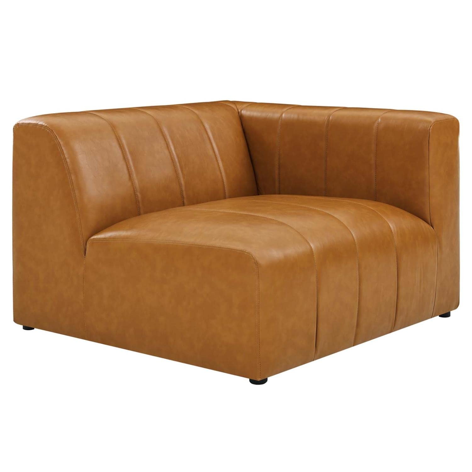 kitchen and dining room sets | CasaFoyer Bartlett Vegan Leather Loveseat | Retro Modern Style | Dense Foam Padding | Solid Wood Frame | 2-Piece Set | Tan | casafoyer.myshopify.com