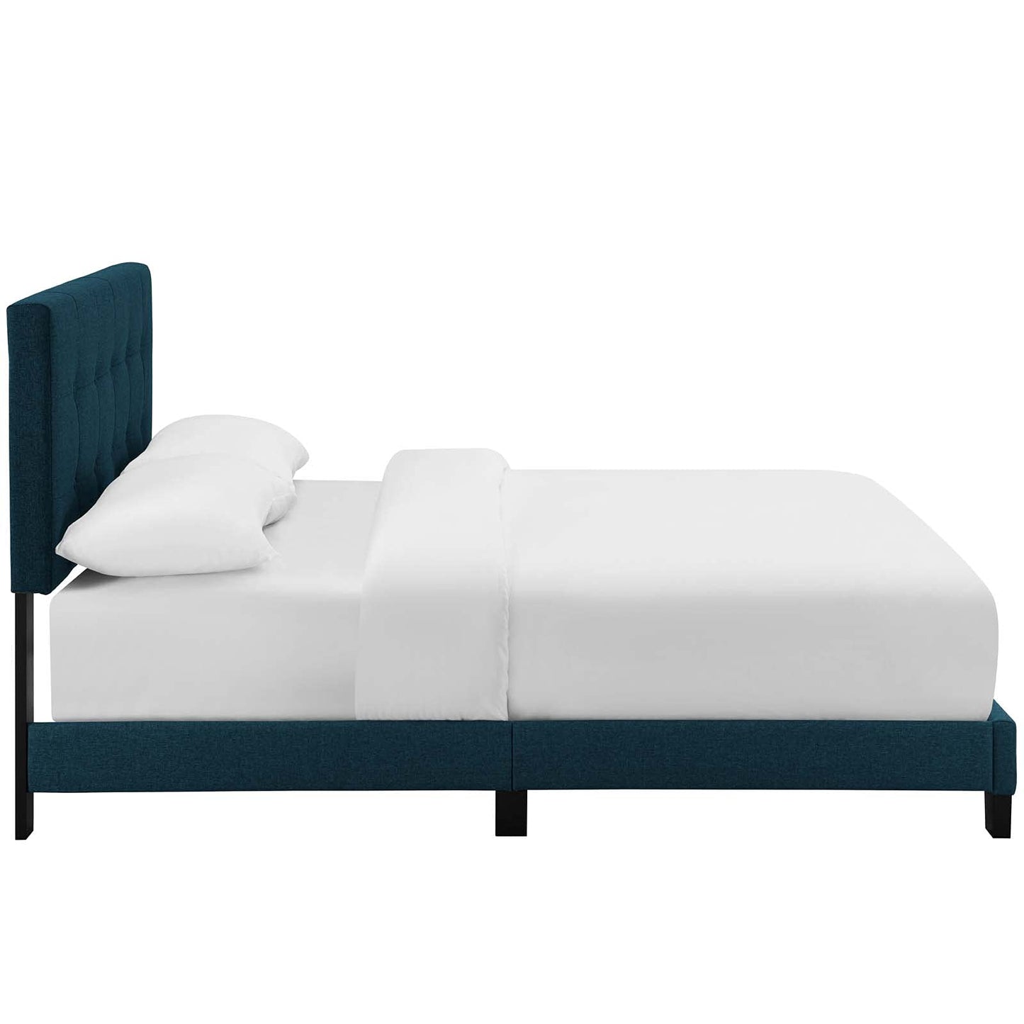 Bed | CasaFoyer Amira Twin Bed | Cozy & Stylish Sleeping Space | Chic Design | Button-Tufted Headboard | Sturdy Wood Frame | Fits Memory Foam, Spring, Latex & Hybrid Mattresses | Non-Marking Foot Caps | 800 lbs Weight Capacity | casafoyer.myshopify.com