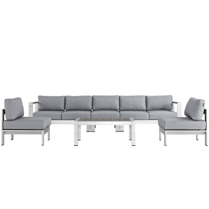 kitchen and dining room sets | CasaFoyer Shore Outdoor Patio Collection | Aluminum Sectional Sofa Set - Weatherproof & Durable | Includes Coffee Table & Loveseats | casafoyer.myshopify.com
