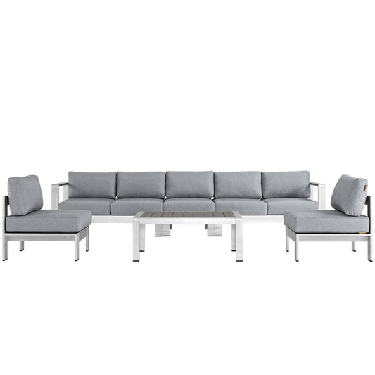 kitchen and dining room sets | CasaFoyer Shore Outdoor Patio Collection | Aluminum Sectional Sofa Set - Weatherproof & Durable | Includes Coffee Table & Loveseats | casafoyer.myshopify.com