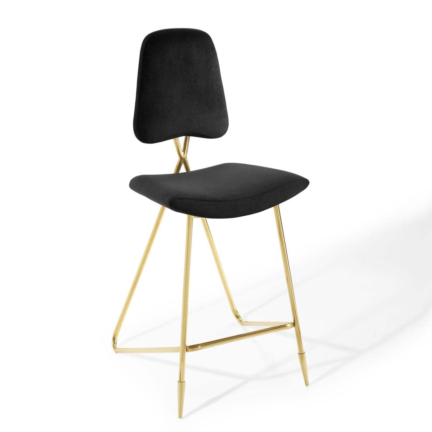 barstools | CasaFoyer Ponder Upholstered Performance Velvet Dining Room Bar Stool | Comfortable | Stain-Resistant | Gold Stainless Steel Base | Modern Decor Enhancement | casafoyer.myshopify.com