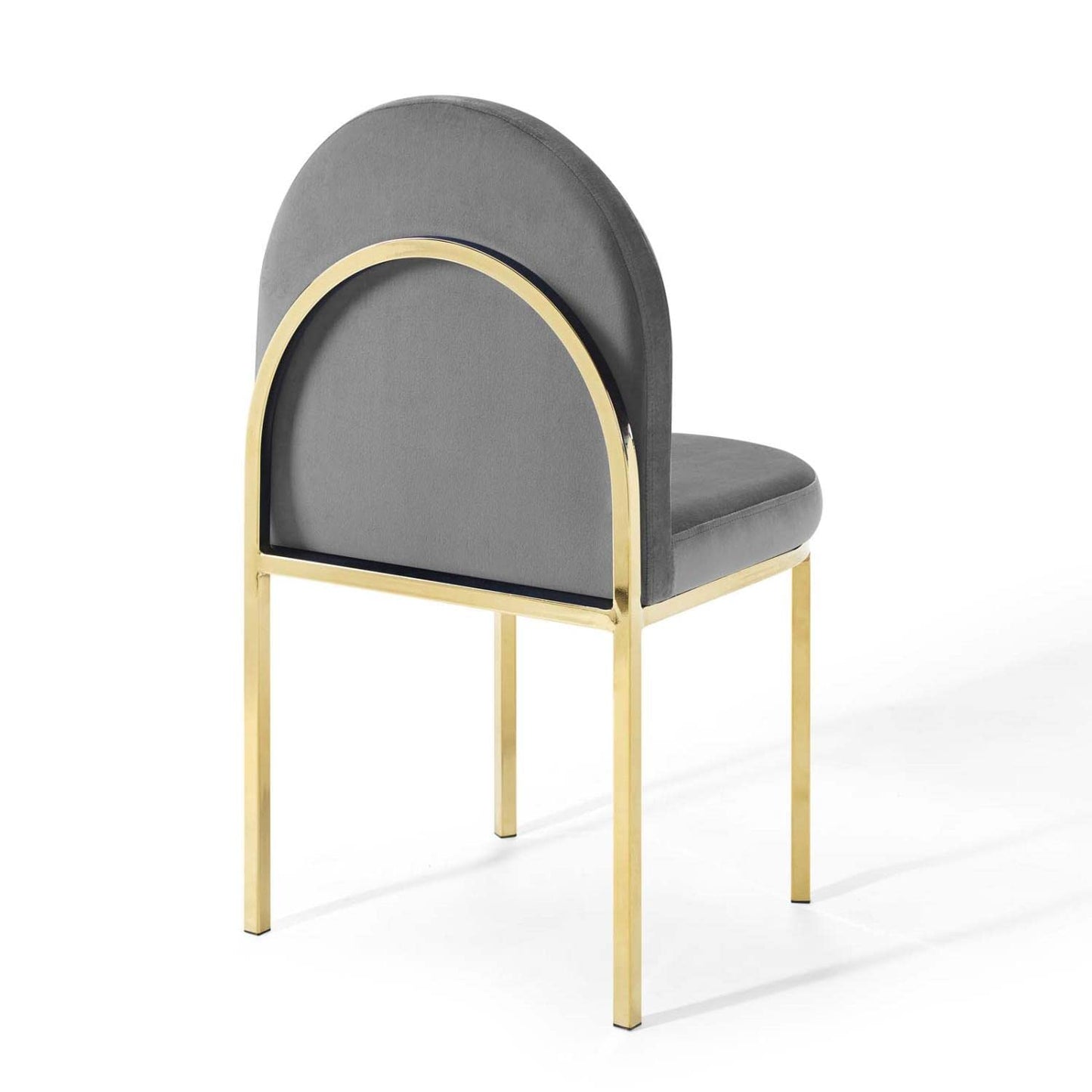 home office desk chairs | CasaFoyer Isla Channel Tufted Performance Velvet Dining Side Chair | Vintage Clamshell Design | Stain-Resistant Upholstery | Gold Stainless Steel Frame | casafoyer.myshopify.com