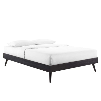 Bed | CasaFoyer Margo Full Platform Bed Frame | Mid-Century Design | Interchangeable Headboards | Durable Wood Construction | No Box Spring Needed | Easy Assembly | Black | casafoyer.myshopify.com