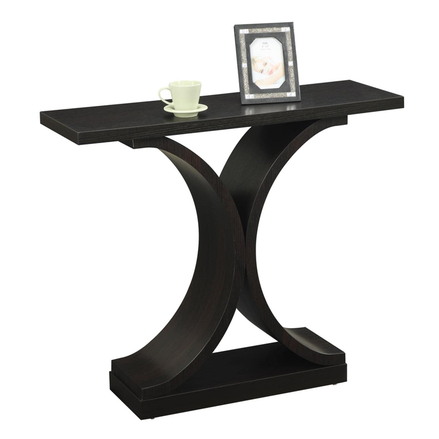 TABLE | Ergode Newport Infinity Console Table | Sleek & Sophisticated Design | Ideal for Showcasing Collectibles & Keys | Exquisite Wood Grain Finish | casafoyer.myshopify.com