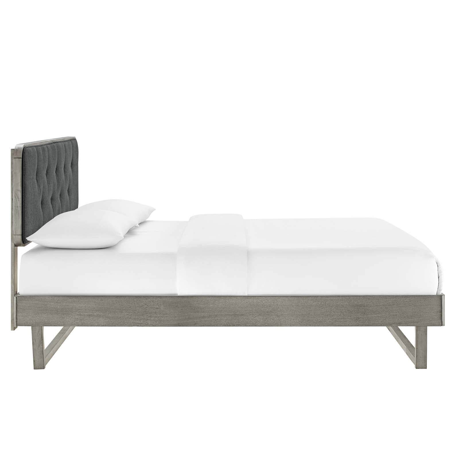 Bed | CasaFoyer Bridgette Tufted Wood King Platform Bed | Modern Retro Style | Button Tufted Headboard | Sturdy Wood Frame | No Box Spring Needed | Easy Assembly | casafoyer.myshopify.com