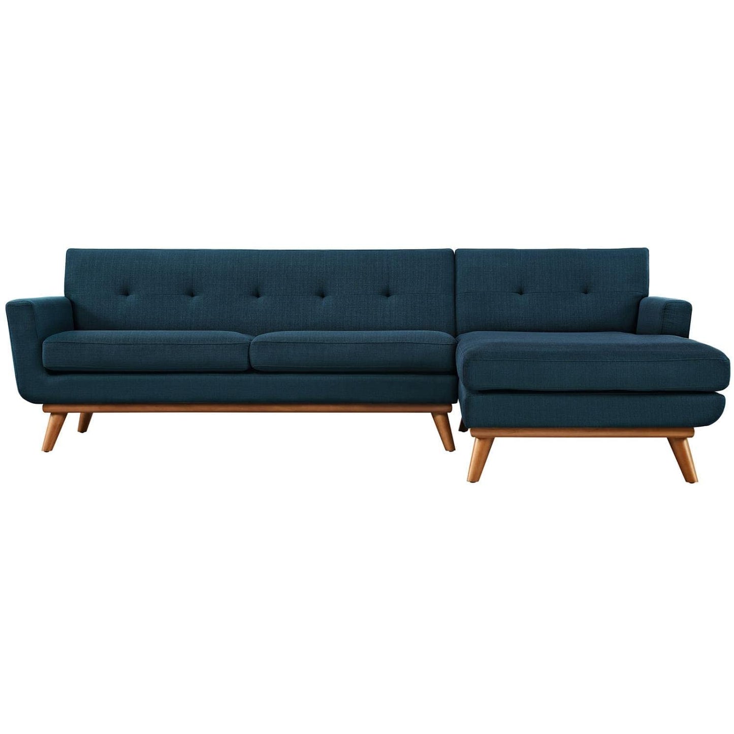 sofas | Engage Living Room Set | Curved Design | Dual Cushions | Button Detail | Sturdy Frame | Includes Loveseat & Chaise | casafoyer.myshopify.com