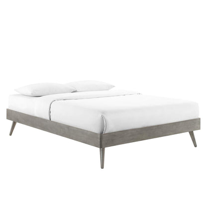 Bed | CasaFoyer Margo Queen Platform Bed | Contemporary Style | Comfortable Sleeping Experience | Retro Charm | Modern Accents | Natural Aesthetics | Trendy Design | Durable Wood Construction | No Box Spring Needed | Easy Assembly | Gray | casafoyer.myshopify.com