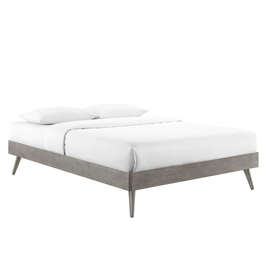 Bed | CasaFoyer Margo Queen Platform Bed | Contemporary Style | Comfortable Sleeping Experience | Retro Charm | Modern Accents | Natural Aesthetics | Trendy Design | Durable Wood Construction | No Box Spring Needed | Easy Assembly | Gray | casafoyer.myshopify.com