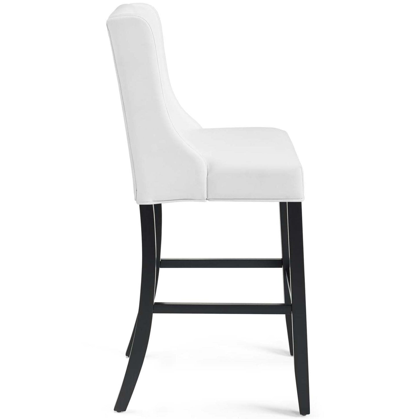 barstools | CasaFoyer Baronet Tufted Button Faux Leather Upholstered Bar Stool Set | Elegant, Comfortable, Durable | White | Set of 2 | casafoyer.myshopify.com