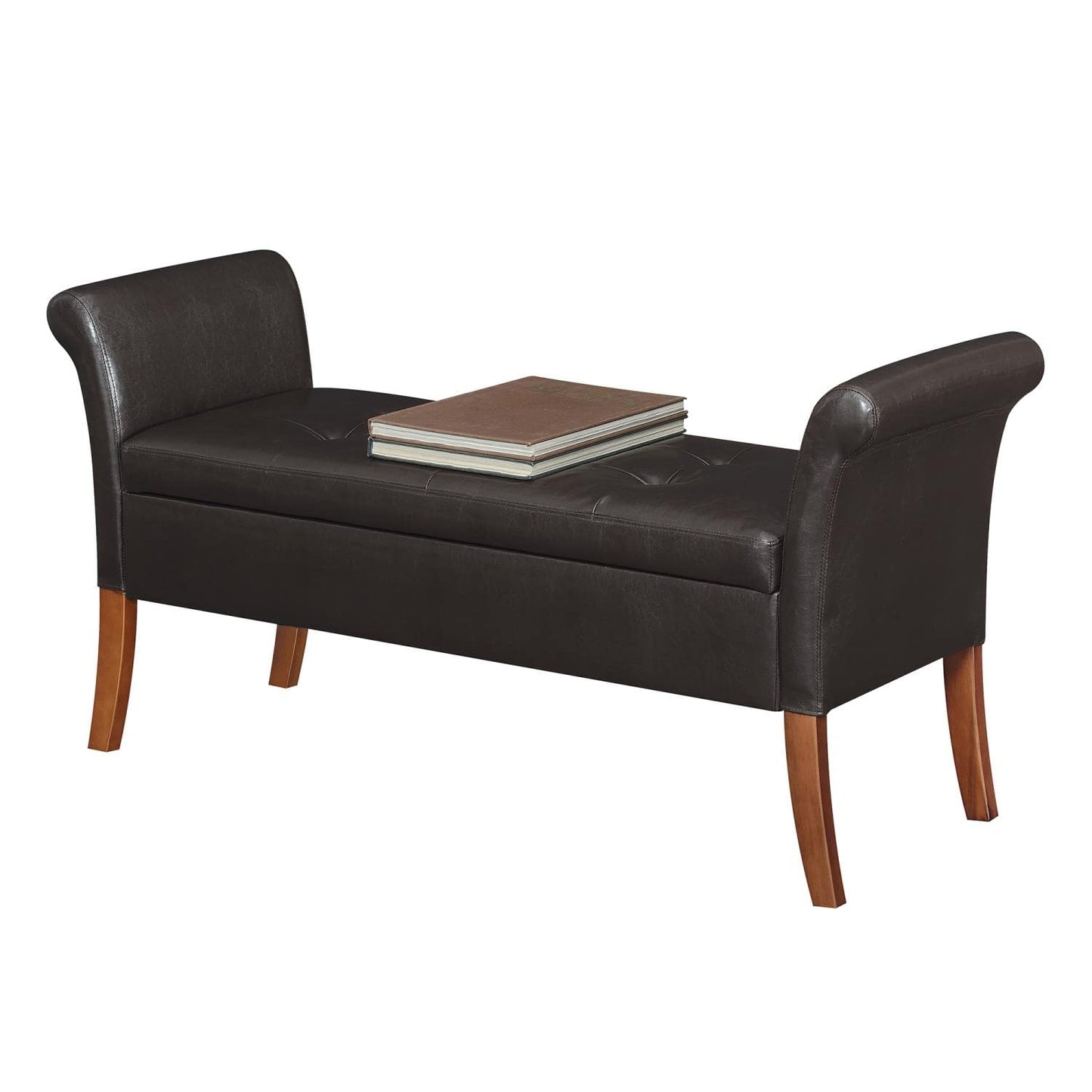 Ottoman | Designs4Comfort Garbo Storage Bench | Cozy Ottoman with Ample Storage | Durable Poplar Wood | Faux Leather Upholstery | casafoyer.myshopify.com