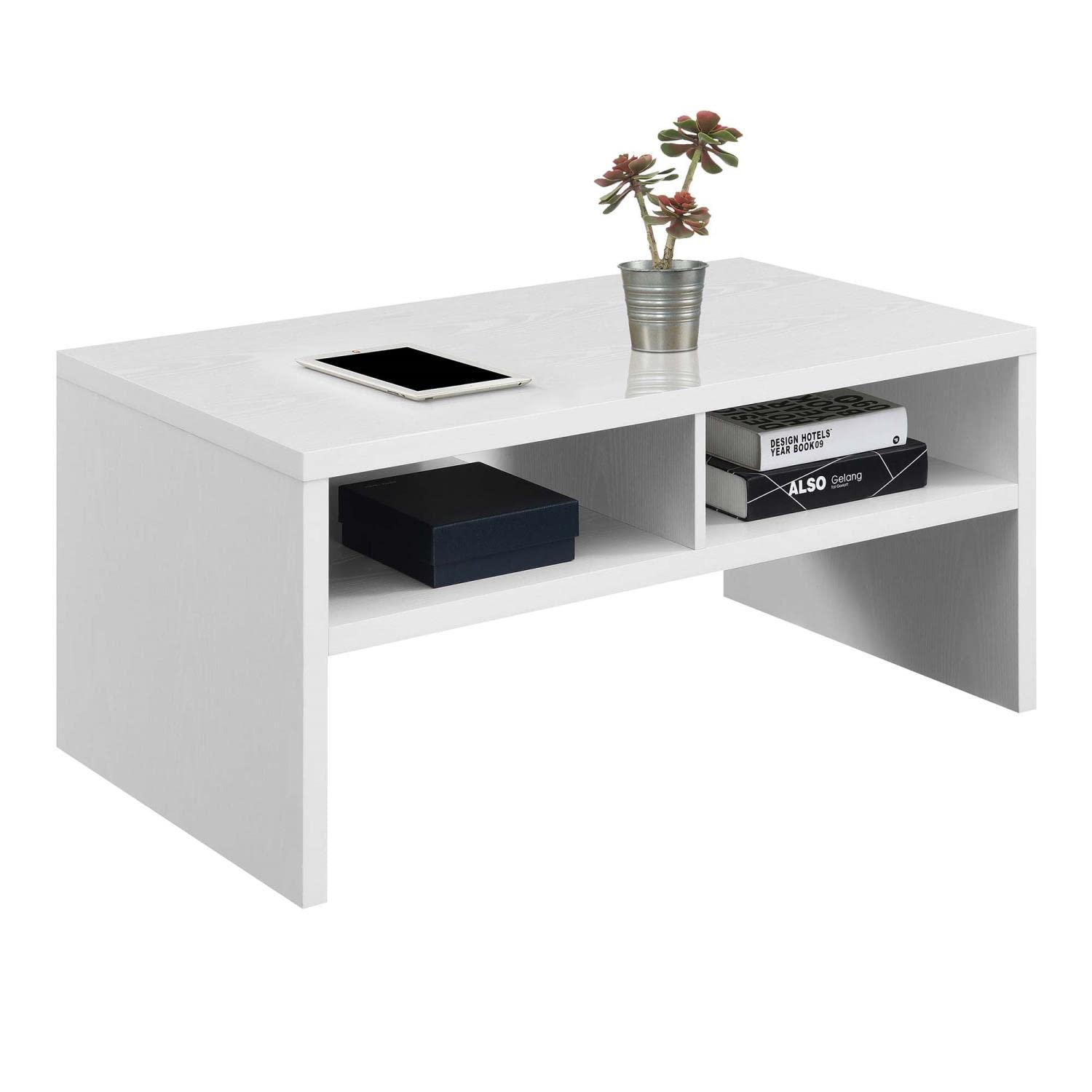 TABLE | Northfield Admiral Deluxe Coffee Table with Shelves by Ergode | Sleek Design | Spacious Surface | 2 Extra Tiers of Shelving | Durable Construction | casafoyer.myshopify.com