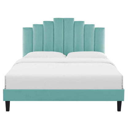 adjustable bed bases | CasaFoyer Elise Performance Velvet Full Platform Bed | Glamorous Art Deco Style | Stain-Resistant Velvet | Memory Foam Compatible | Sturdy & Stable Design | casafoyer.myshopify.com