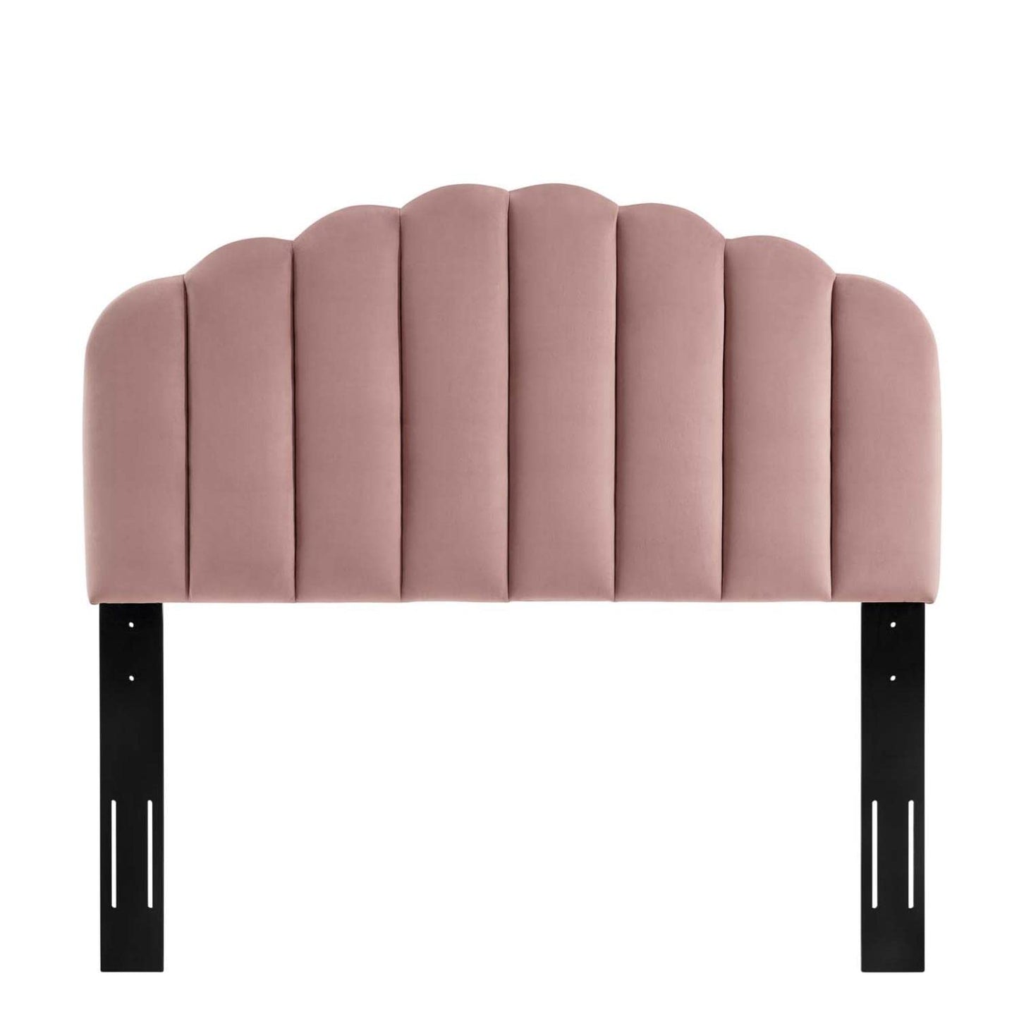 headboards | CasaFoyer Veronique Channel Tufted Scalloped Velvet Twin Headboard | Luxurious Upholstery | Stain-Resistant | Adjustable Height | Vintage Charm | casafoyer.myshopify.com