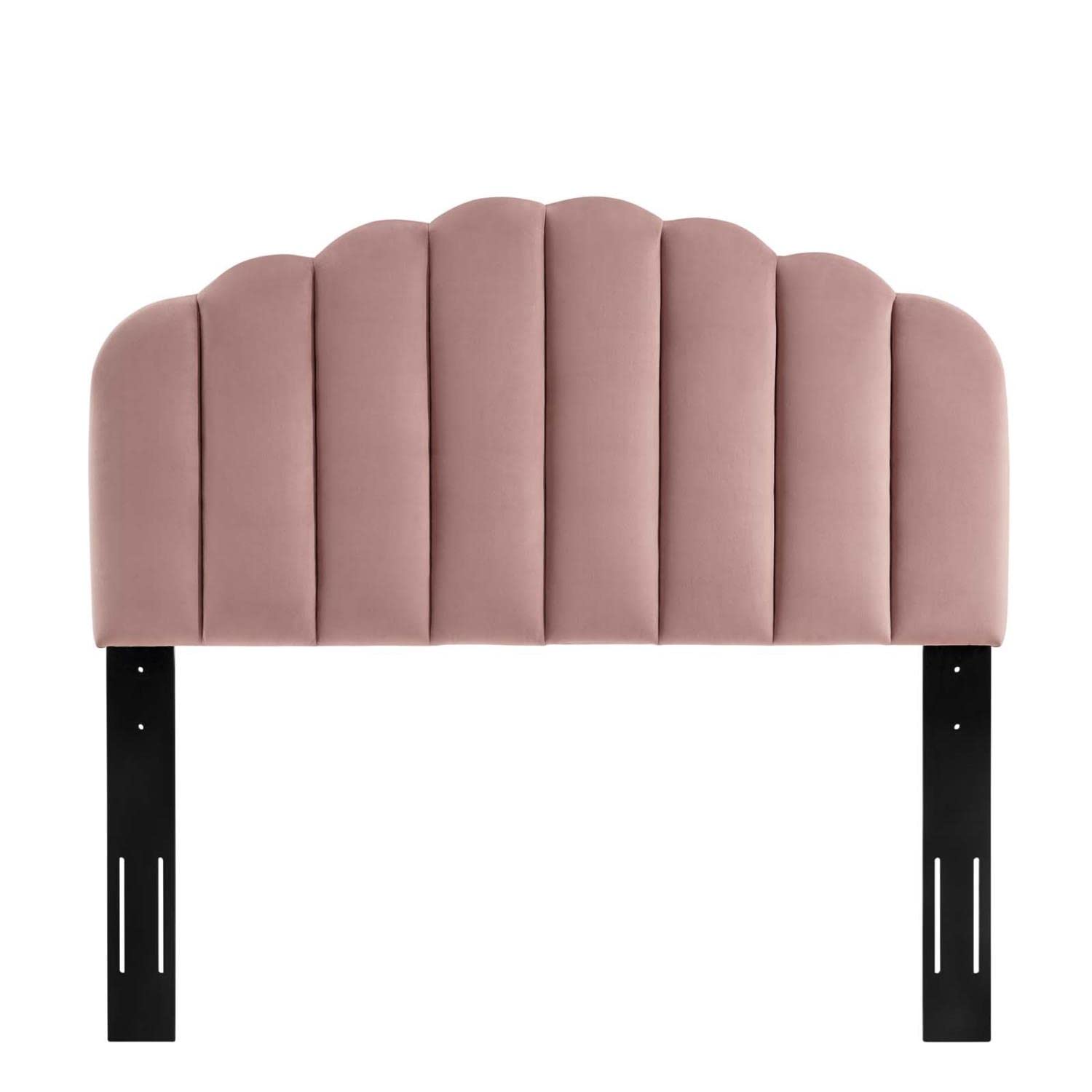 headboards | CasaFoyer Veronique Channel Tufted Scalloped Velvet Twin Headboard | Luxurious Upholstery | Stain-Resistant | Adjustable Height | Vintage Charm | casafoyer.myshopify.com