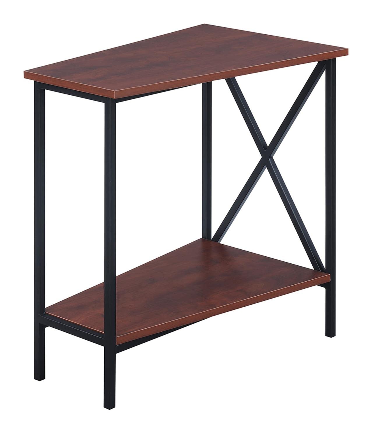 TABLE | Tucson Wedge End Table with Shelf | Space-Saving Design | Sturdy Metal Frame | Contemporary Aesthetic | Perfect Addition to Your Home | casafoyer.myshopify.com