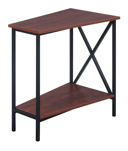 TABLE | Tucson Wedge End Table with Shelf | Space-Saving Design | Sturdy Metal Frame | Contemporary Aesthetic | Perfect Addition to Your Home | casafoyer.myshopify.com