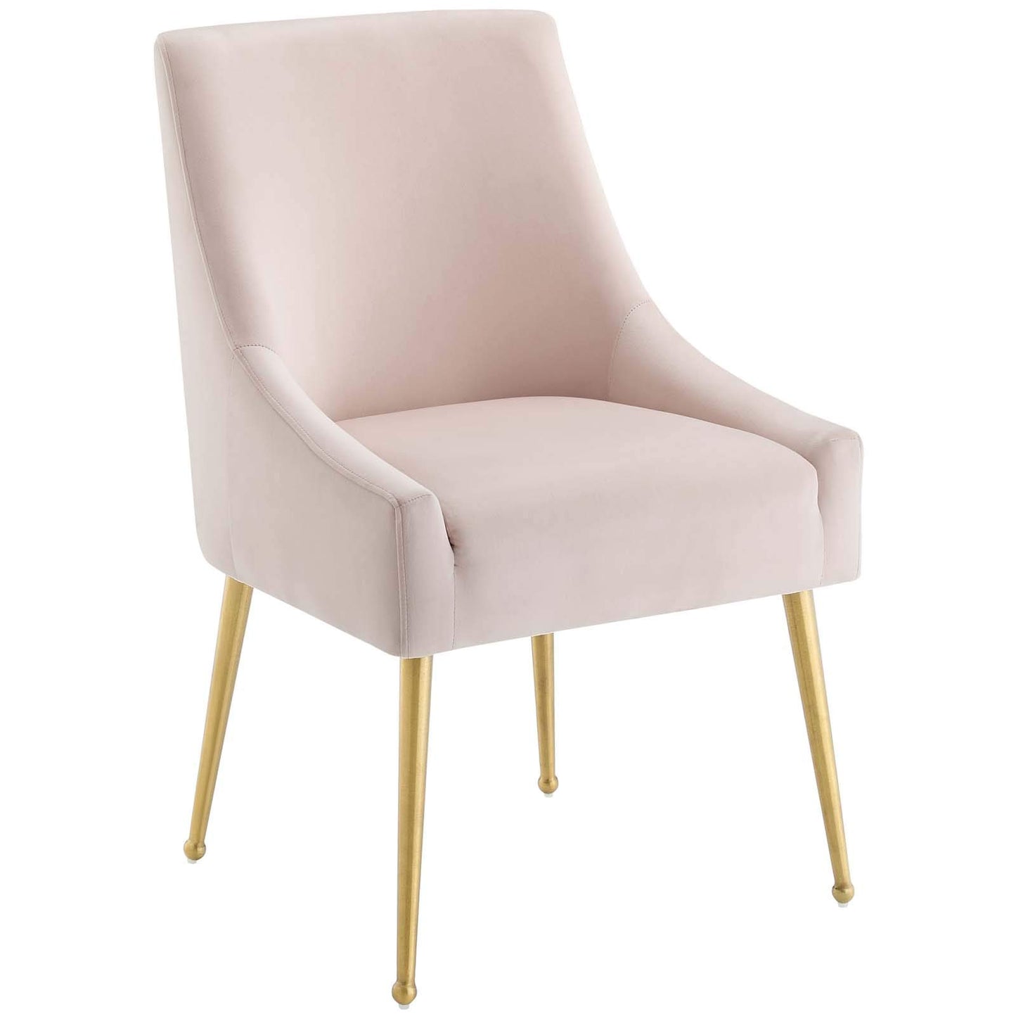 home office desk chairs | CasaFoyer Discern Performance Velvet Dining Chair | Sturdy Wood | Stain-Resistant Velvet | Comfortable Foam Padding | Brushed Gold Legs | Versatile Design | casafoyer.myshopify.com