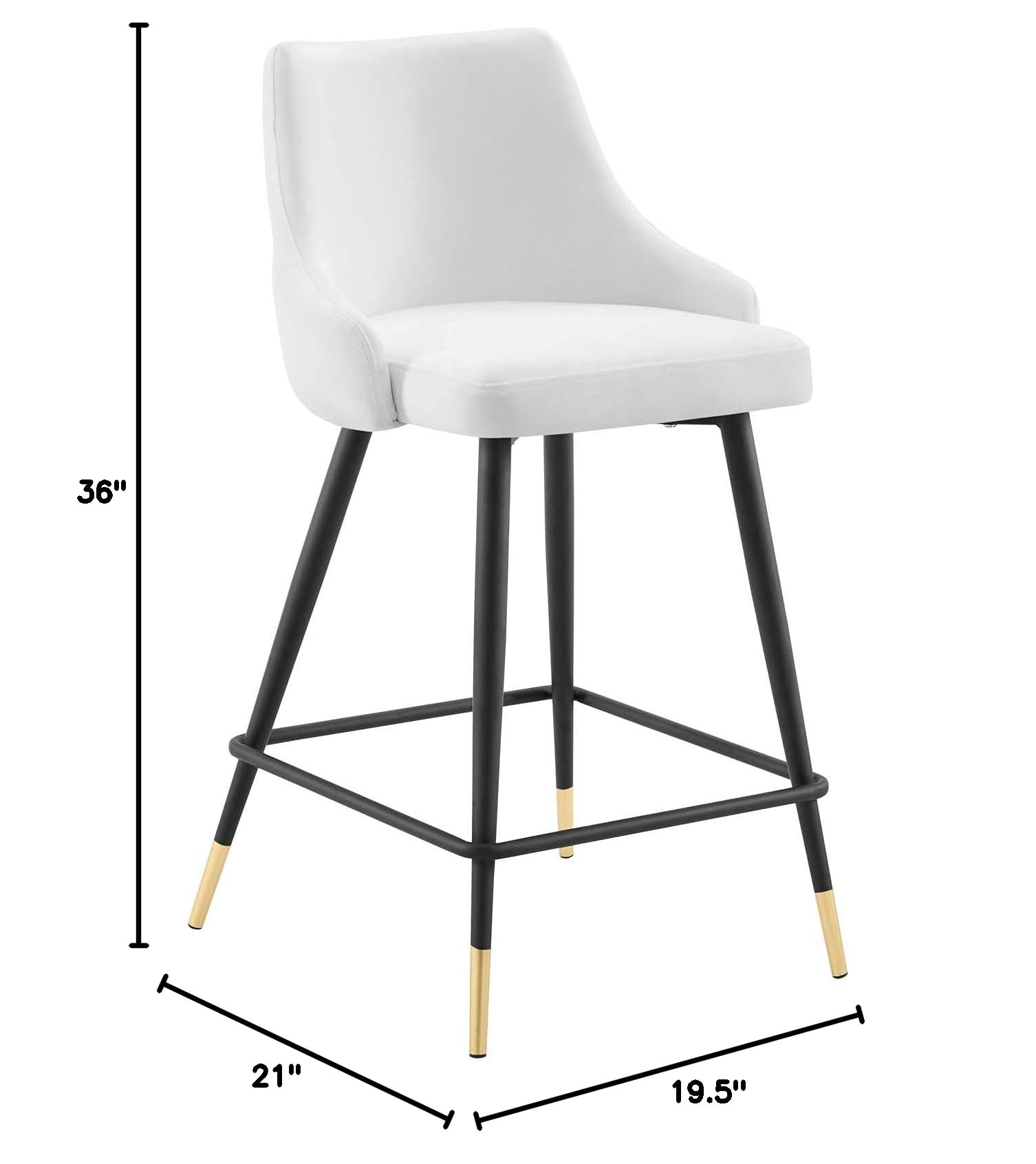barstools | CasaFoyer Adorn Performance Velvet Counter Stool | Elegant Timeless Design | Stain-Resistant Upholstery | Cozy Seating | Vintage Modern Style | 300 lbs Capacity | Non-Marking Foot Caps | casafoyer.myshopify.com