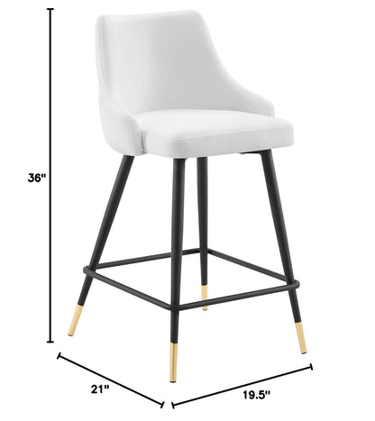barstools | CasaFoyer Adorn Performance Velvet Counter Stool | Elegant Timeless Design | Stain-Resistant Upholstery | Cozy Seating | Vintage Modern Style | 300 lbs Capacity | Non-Marking Foot Caps | casafoyer.myshopify.com