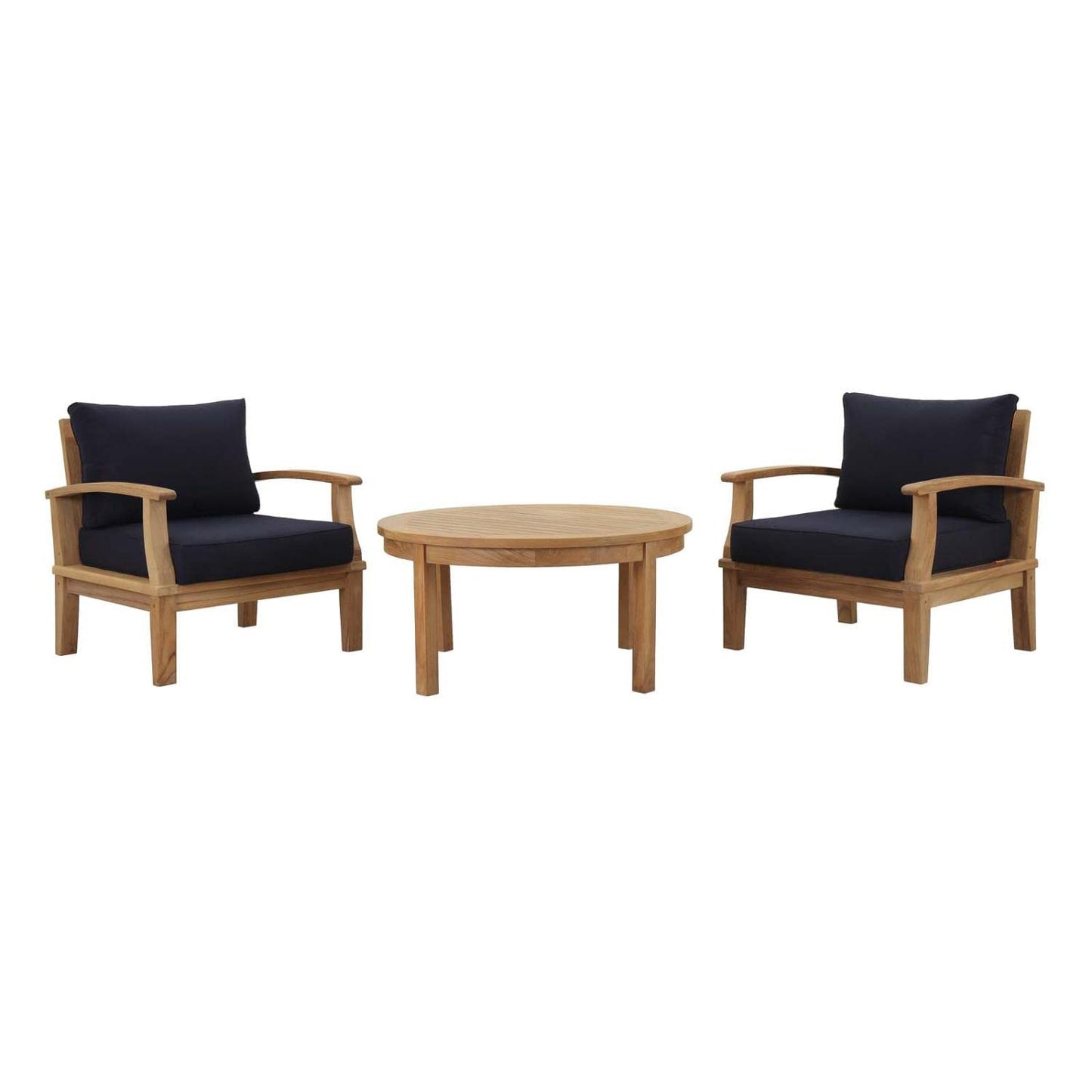 Patio Furniture Sets | Marina Teak Wood Outdoor Patio Furniture Sofa Sectional Set | Luxury | Durable | All-Weather Cushions | Modern Design | Easy Assembly | Includes Coffee Table & Armchairs | casafoyer.myshopify.com
