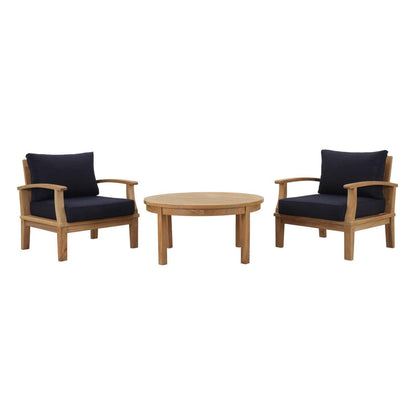 Patio Furniture Sets | Marina Teak Wood Outdoor Patio Furniture Sofa Sectional Set | Luxury | Durable | All-Weather Cushions | Modern Design | Easy Assembly | Includes Coffee Table & Armchairs | casafoyer.myshopify.com