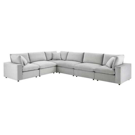 kitchen and dining room sets | CasaFoyer Commix Luxurious Sectional Sofa | Stain-Resistant Velvet | Solid Wood Construction | Foam & Duck Down Cushions | Overstuffed Feather Pillows | 6-Piece Set | casafoyer.myshopify.com