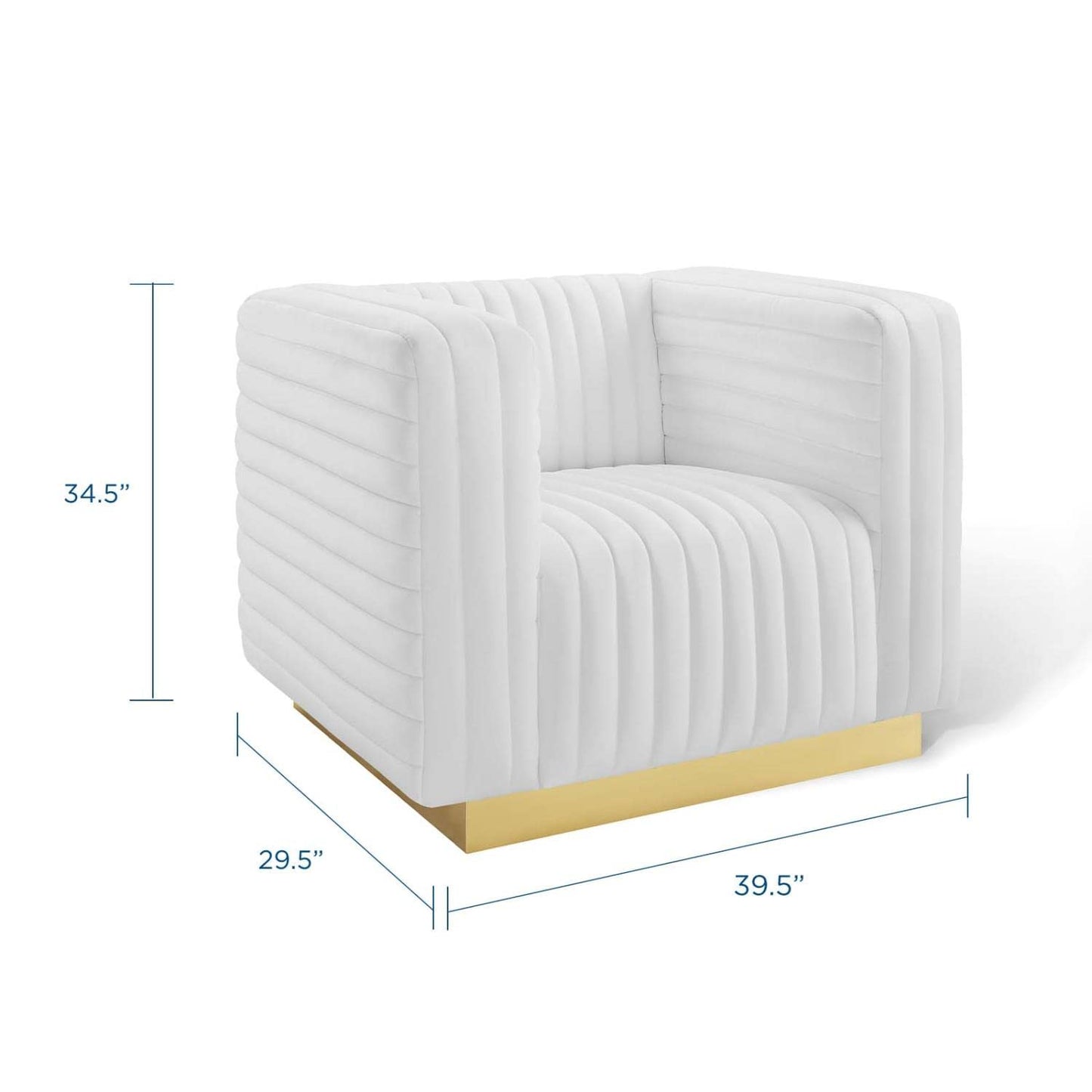home office desk chairs | CasaFoyer Charisma Channel Tufted Performance Velvet Lounge Armchair | Glamorous Deco Design | Stain-Resistant Fabric | Foam Padding | Gold Stainless Steel Base | Fully Assembled | casafoyer.myshopify.com