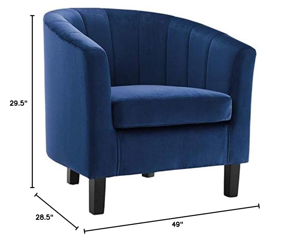 home office desk chairs | CasaFoyer Prospect Performance Velvet Armchair | Stain-Resistant | Channel Tufted | Chesterfield-Inspired Design | Navy | casafoyer.myshopify.com
