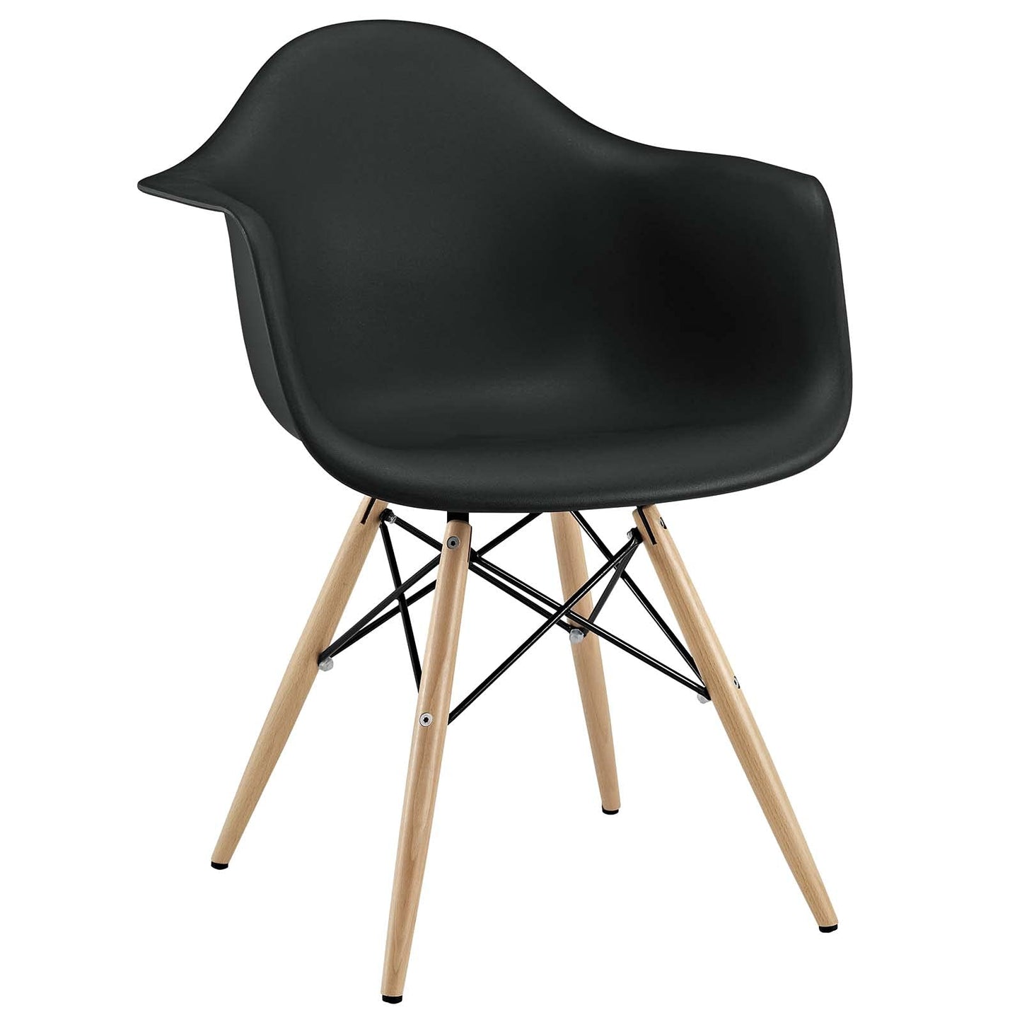 Sofa & chair Sets | Wood Pyramid Armchair | Molded Plastic Seat | Sturdy Solid Wood Base | Comfortable & Versatile | Enhance Any Room | Set of 1 | casafoyer.myshopify.com