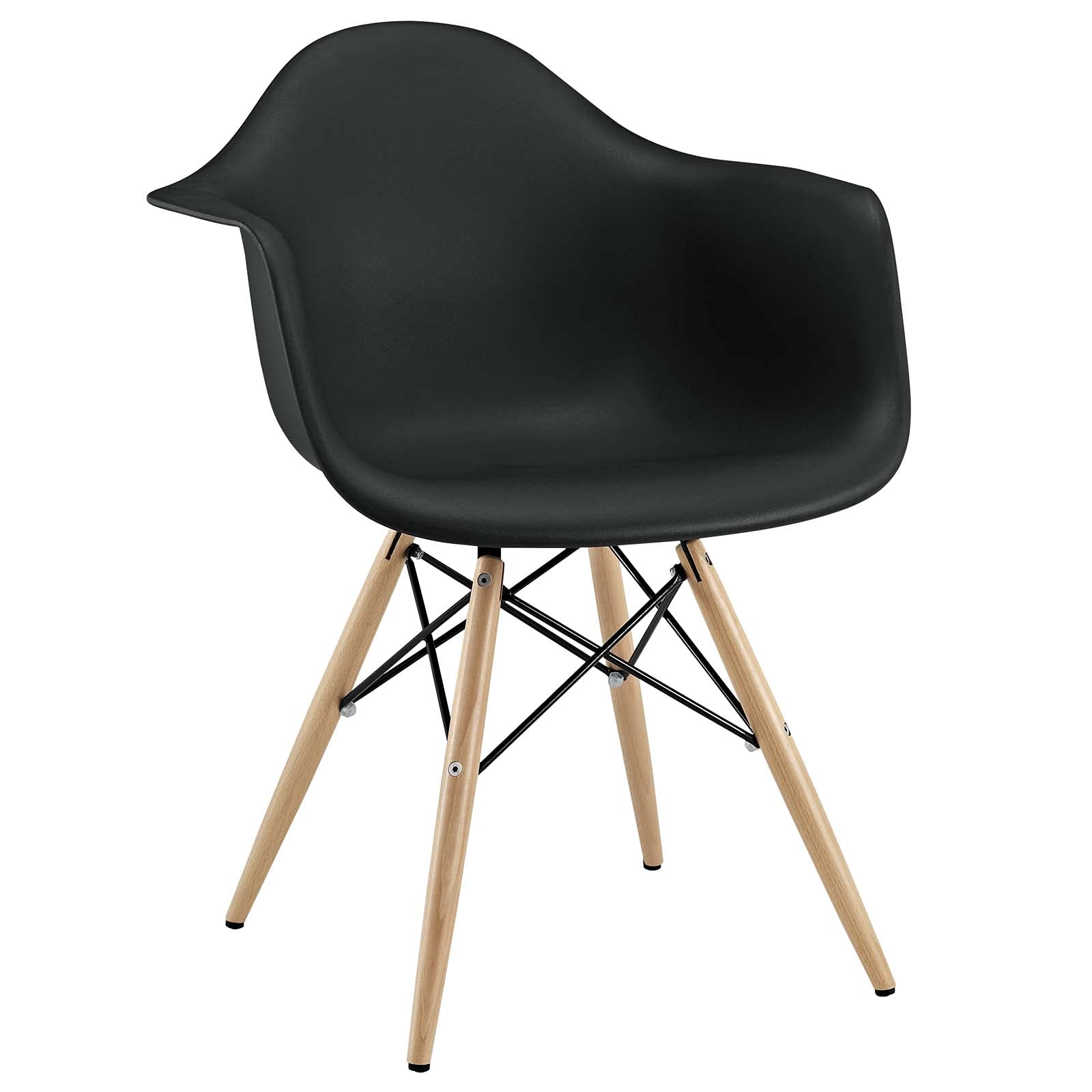 Sofa & chair Sets | Wood Pyramid Armchair | Molded Plastic Seat | Sturdy Solid Wood Base | Comfortable & Versatile | Enhance Any Room | Set of 1 | casafoyer.myshopify.com