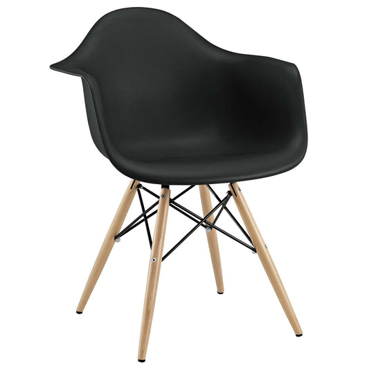 Sofa & chair Sets | Wood Pyramid Armchair | Molded Plastic Seat | Sturdy Solid Wood Base | Comfortable & Versatile | Enhance Any Room | Set of 1 | casafoyer.myshopify.com