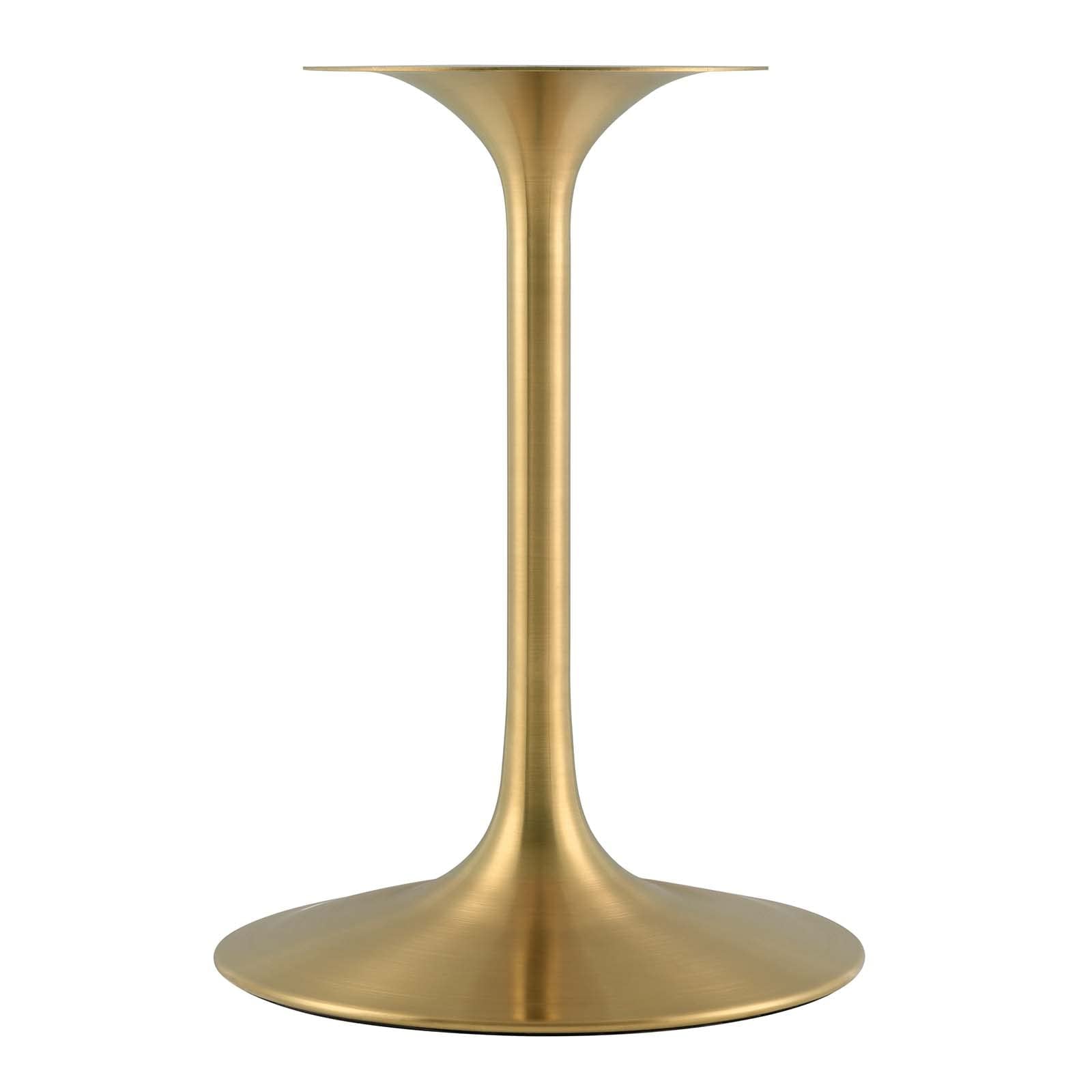 patio dining tables | CasaFoyer Lippa 36 Round Dining Table | Timeless Modern Design | Artificial Marble Top | Tapered Metal Base | Scratch & Chip Resistant | Gold White | casafoyer.myshopify.com