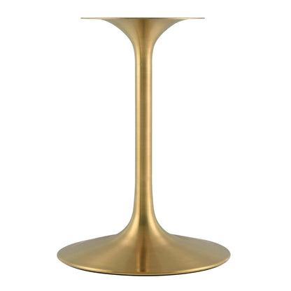patio dining tables | CasaFoyer Lippa 36 Round Dining Table | Timeless Modern Design | Artificial Marble Top | Tapered Metal Base | Scratch & Chip Resistant | Gold White | casafoyer.myshopify.com