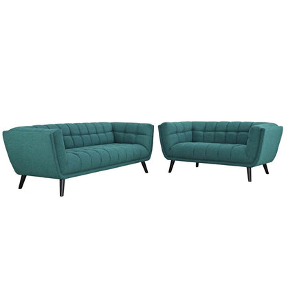 kitchen and dining room sets | CasaFoyer Bestow Collection | Upholstered Sofa & Loveseat Set - Teal | Mid-Century Modern Farmhouse Style | Button Tufting | Dense Foam Padding | Sturdy Wood Legs | casafoyer.myshopify.com