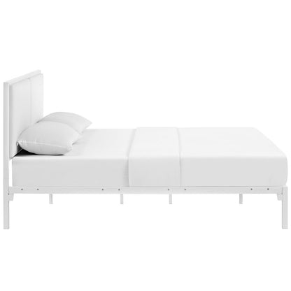 adjustable bed bases | CasaFoyer Della Platform Bed - King Size | Reinforced Steel Frame | Upholstered Headboard | Compatible with Memory Foam, Spring, Latex, Hybrid | 1300lbs Weight Capacity | Non-Marking Foot Caps | Modern Design | casafoyer.myshopify.com