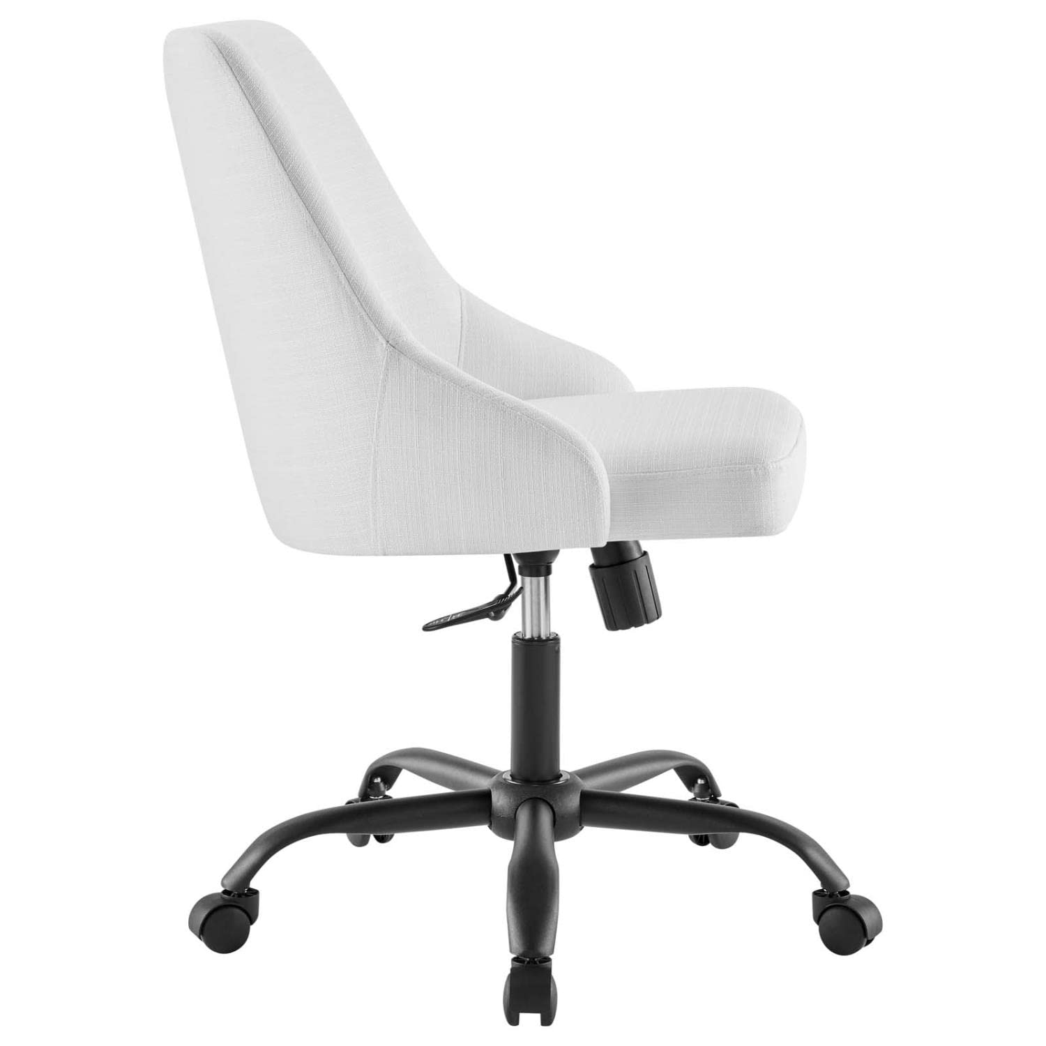 home office desk chairs | CasaFoyer Designate Upholstered Office Chair | Sleek Design | Comfortable Seating | Adjustable Height | 360-degree Swivel | Black White | casafoyer.myshopify.com