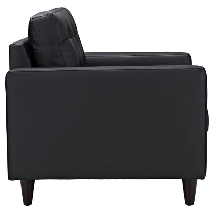 home office desk chairs | CasaFoyer Empress Mid-Century Style Ottoman | Luxurious Leather Upholstery | Plush Foam Padding | Stained Hardwood Legs | Serene & Stylish Surroundings | casafoyer.myshopify.com