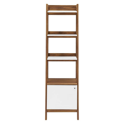 bookcases | Ergode Bixby 21 Bookshelf | Walnut White | Stylish & Durable Storage & Display Stand | Ample Space for Books & Decorative Items | casafoyer.myshopify.com