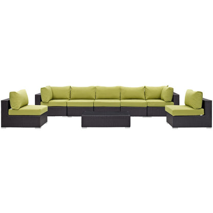 kitchen and dining room sets | CasaFoyer Convene Outdoor Sectional Set | Durable Rattan Weave | Weather-Resistant Cushions | 8-Piece Patio Furniture | casafoyer.myshopify.com