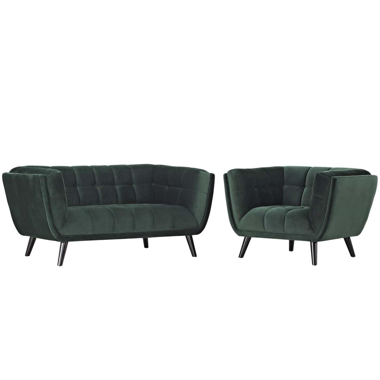kitchen and dining room sets | CasaFoyer Bestow Performance Velvet Living Room Set | Luxurious, Stain-Resistant | Comfortable & Stylish | Includes Armchair & Loveseat | Green | casafoyer.myshopify.com