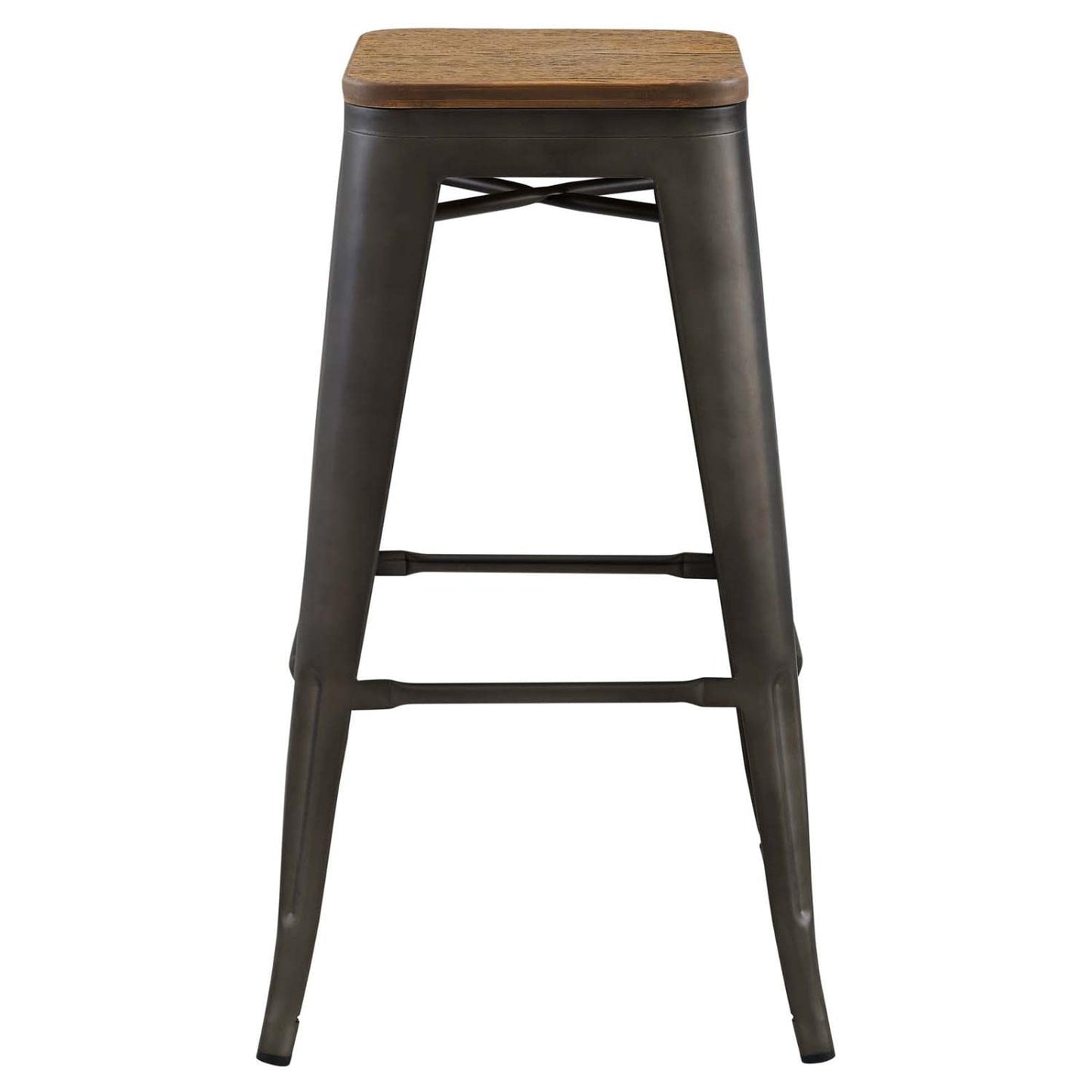 barstools | CasaFoyer Promenade Bamboo & Metal Bar Stool | Vintage Steel Finish | Industrial Modern Aesthetics | Exceptional Quality | Versatile & Eye-Catching | Includes 1 Stool | casafoyer.myshopify.com