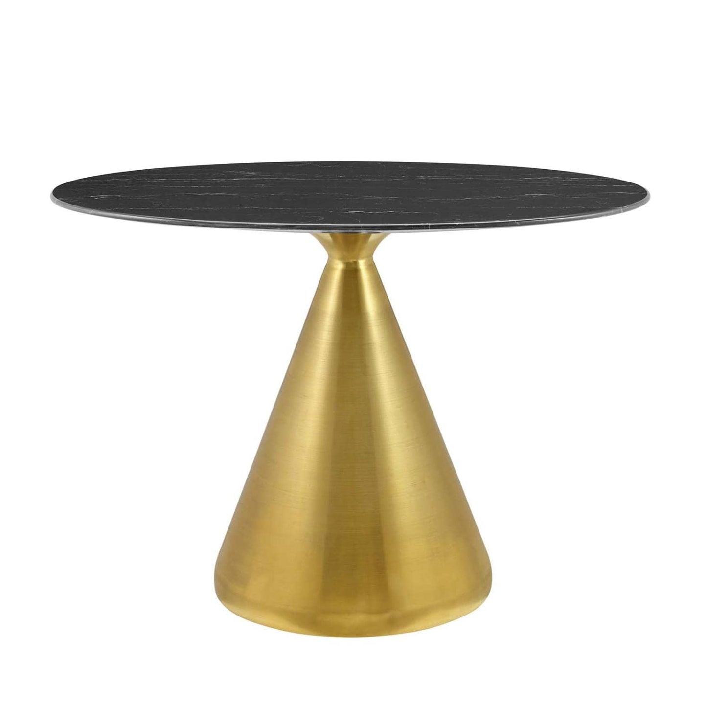 patio dining tables | CasaFoyer Tupelo 42 Oval Artificial Marble Dining Table | Modern Style | Mid-Century Charm | Polished Gold Metal Base | Easy-to-Clean Finish | Non-Marking Ring | casafoyer.myshopify.com