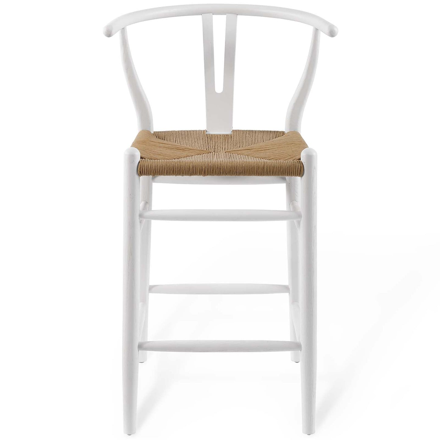 barstools | CasaFoyer Amish Wooden Counter Stool Set of 2 | Rustic Design | Mid-Century Style | Elm Wood | Woven Paper Rope Seat | Fully Assembled | Supports up to 331 lbs | casafoyer.myshopify.com