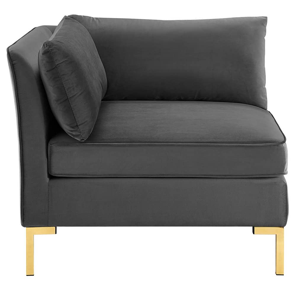 sofas | CasaFoyer Ardent Performance Velvet 5-Piece Sectional Sofa | Vintage Modern Glam Deco Style | Stain-Resistant Velvet | Versatile Configurations | Comfortable Seating | Gold Metal Legs | 440 lbs Weight Capacity | casafoyer.myshopify.com