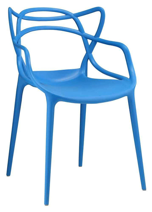 home office desk chairs | CasaFoyer Entangled Dining Armchair | Captivating Design | Molded Plastic | Floor Protection | Fully Assembled | Wipe-Clean Surface | Blue | casafoyer.myshopify.com