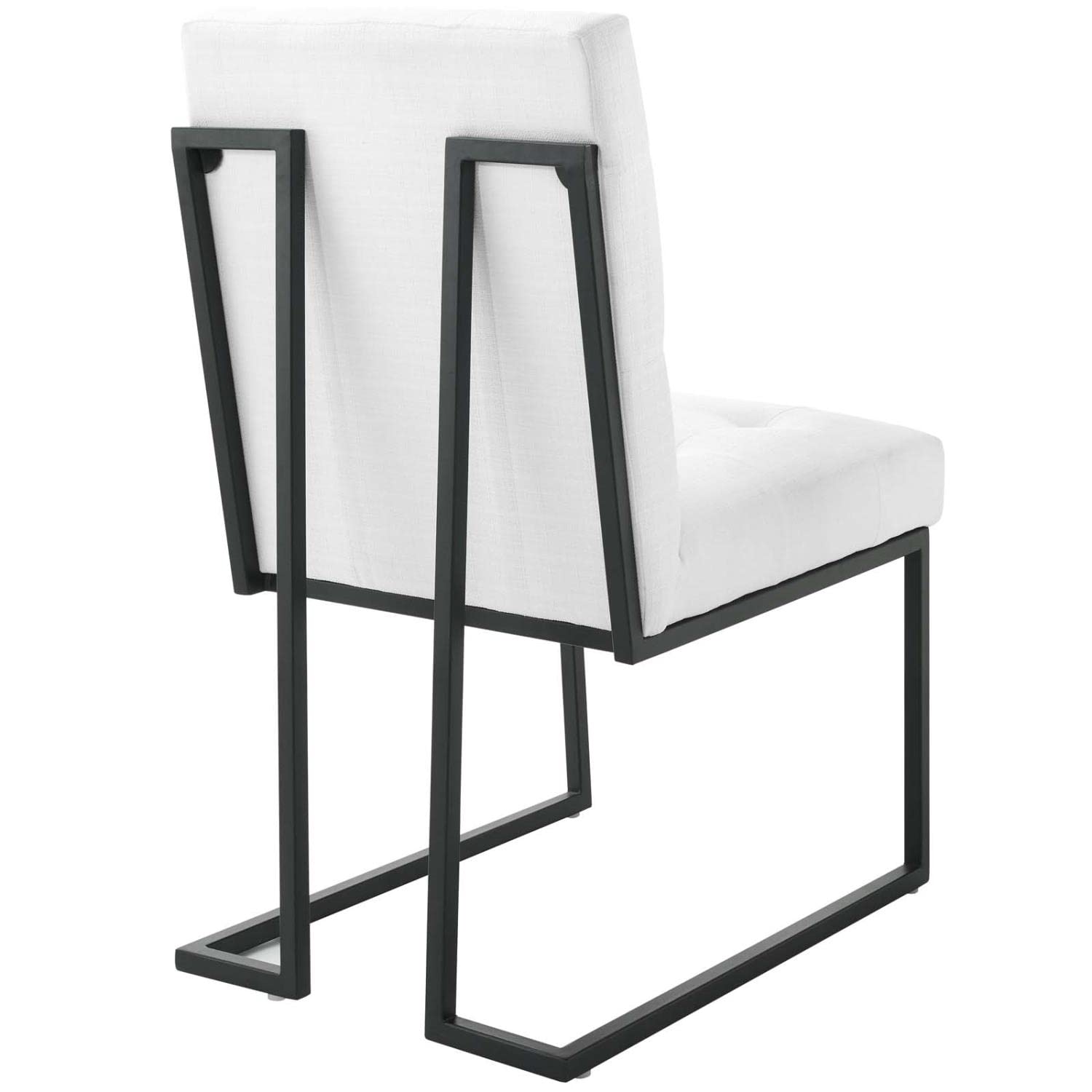 barstools | CasaFoyer Privy Black Stainless Steel Dining Chair | Glamorous Art Deco Design | Contemporary Upholstery | Sleek Matte Black Base | Supports up to 331 lbs | casafoyer.myshopify.com