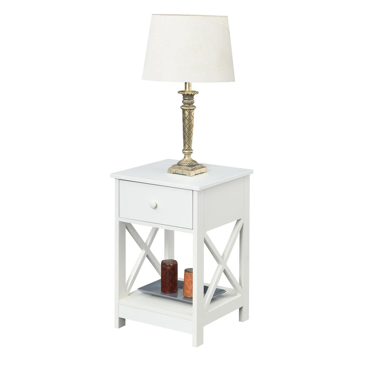 TABLE | Ergode Oxford 1 Drawer End Table with Shelf | Modern Design | Durable MDF | Sleek Silhouette | Convenient Storage Solution | casafoyer.myshopify.com