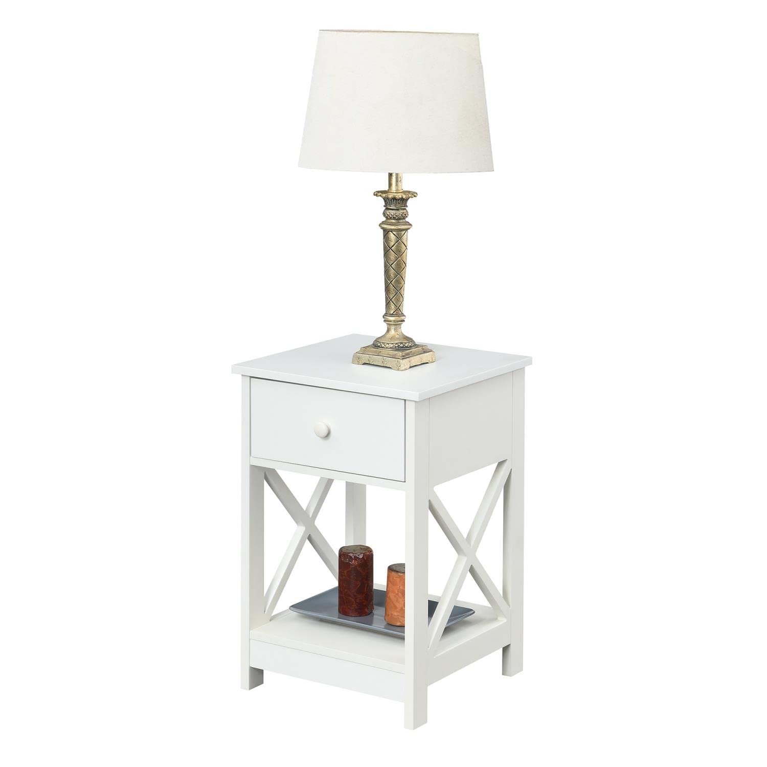 TABLE | Ergode Oxford 1 Drawer End Table with Shelf | Modern Design | Durable MDF | Sleek Silhouette | Convenient Storage Solution | casafoyer.myshopify.com