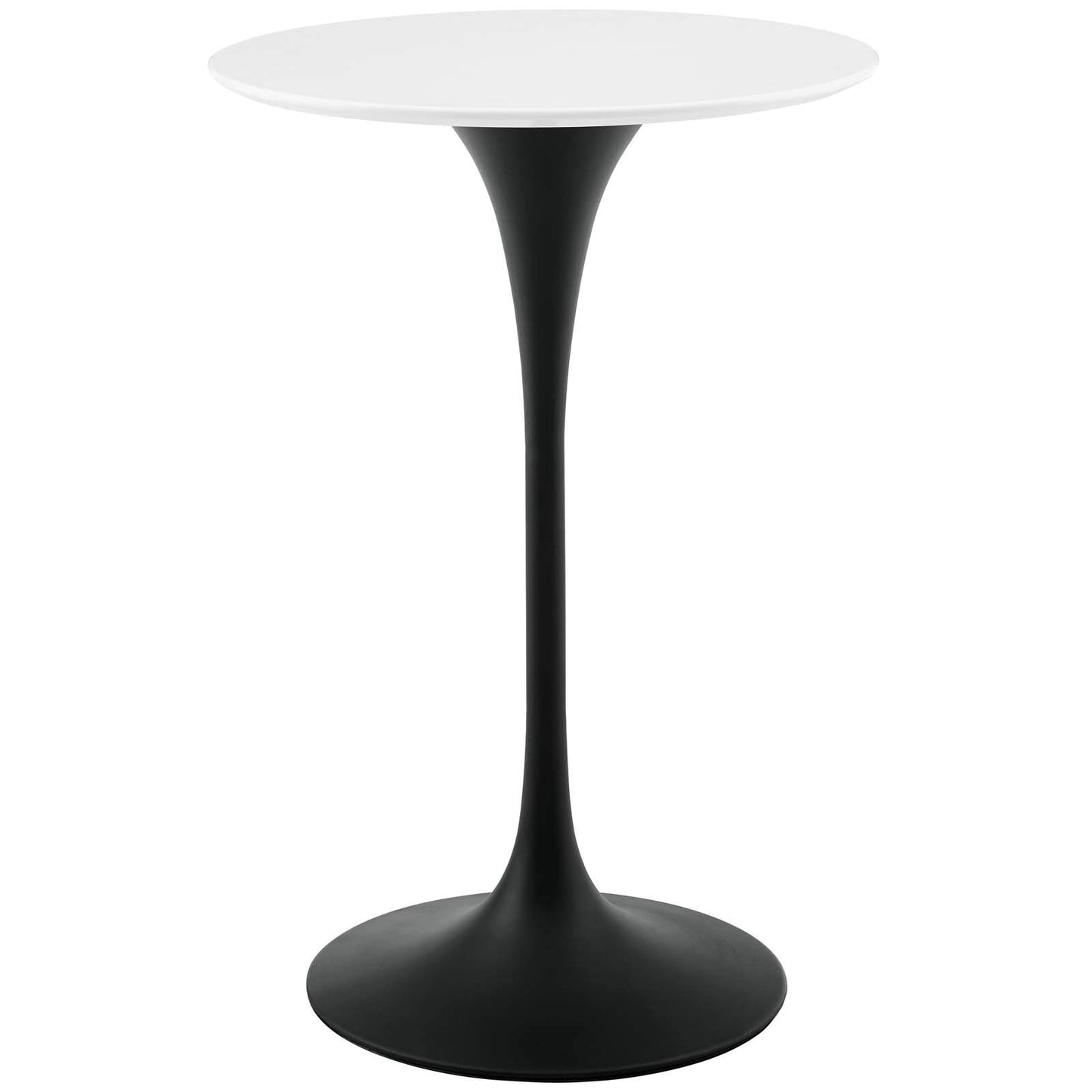 TABLE | Lippa 28 Bar Table | Timeless Modern Design | White Top | Metal Base | Scratch & Chip Resistant Finish | casafoyer.myshopify.com
