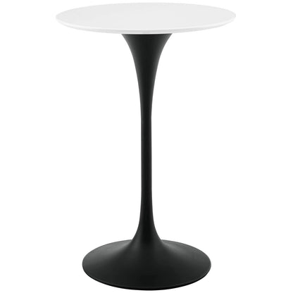 TABLE | Lippa 28 Bar Table | Timeless Modern Design | White Top | Metal Base | Scratch & Chip Resistant Finish | casafoyer.myshopify.com